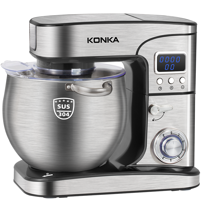 KONKA康佳 12L定时厨师机不锈钢台式家用和面机烘培蛋糕打蛋器