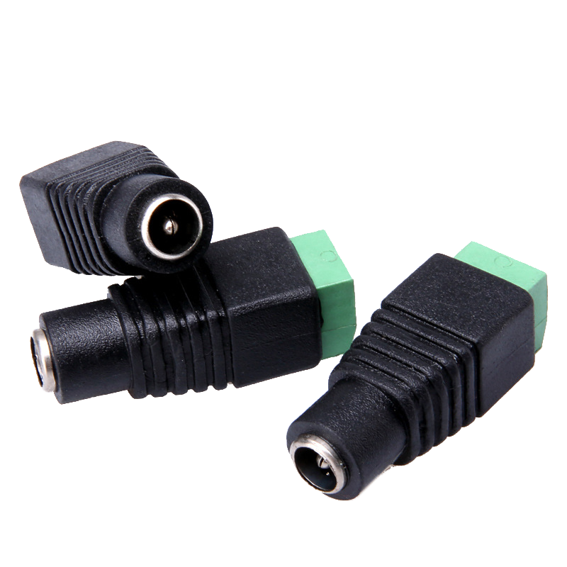 册视DC母头免焊dc电源插座监控LED灯12V电源头5521个