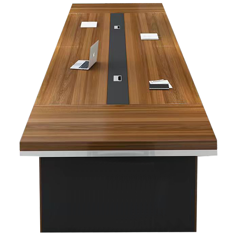 止臣 会议桌 现代简约会议桌接待洽谈桌培训桌贴木皮会议桌长条桌 4.5*1.5 米