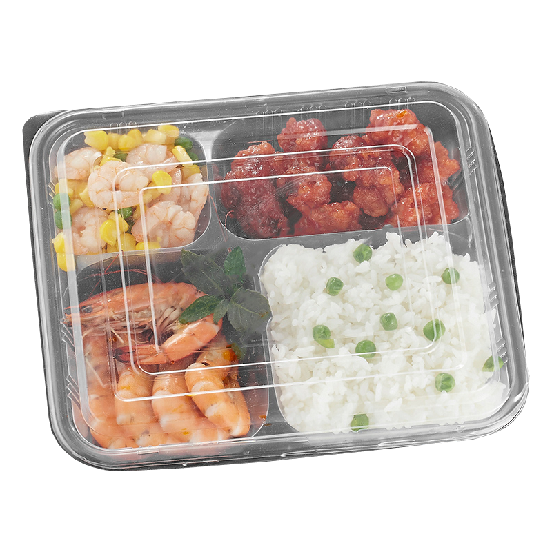 美威能 一次性饭盒十字四格 14902/箱