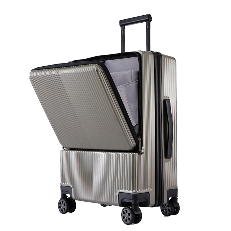 麒霁拉杆箱行李箱旅行箱工具箱 深灰色26英寸拉链款2022LD