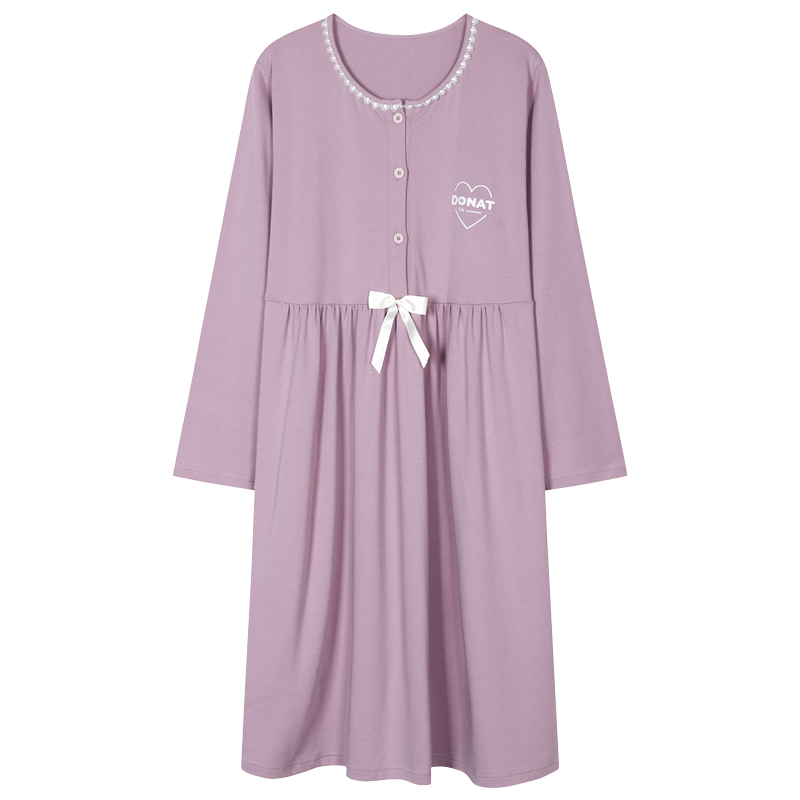 猫人孕妇待产裙春夏睡衣女纯棉月子服进产房睡裙哺乳带胸垫家居服