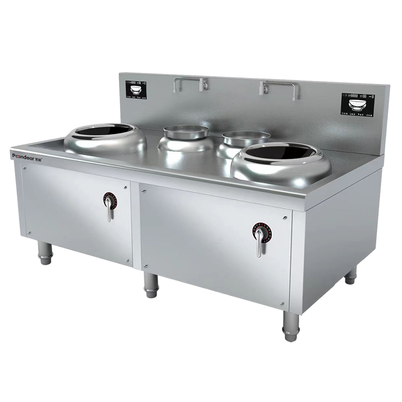 商用电磁小炒炉大功率凹面电磁灶小炒灶 两主两副 16kw PDC-X400Ⅱ-E108S