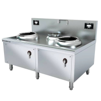 商用电磁小炒炉大功率凹面电磁灶小炒灶 两主一副 30kw PDC-X400Ⅱ-E115Y