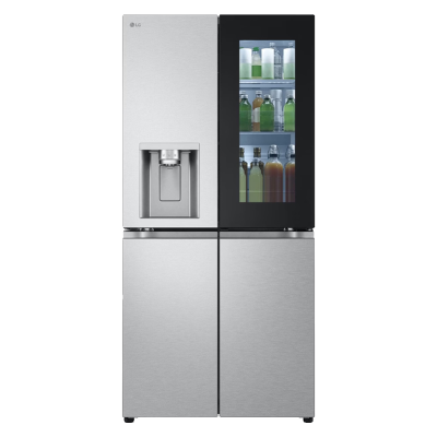 LG冰箱F544MMB95D 新品508L十字四门 透视窗 敲一敲门中门 自动制冰 冰沙银