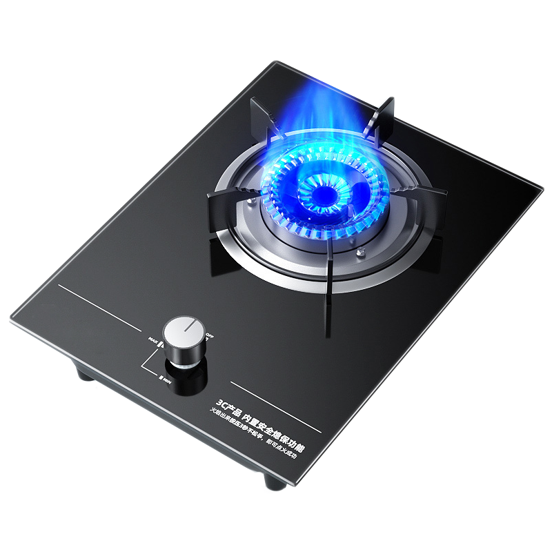 煤气灶单灶家用猛火定时台式嵌入液化气天然气燃气灶单个单眼炉具 [天然气]豪配升级定时铜盖猛火