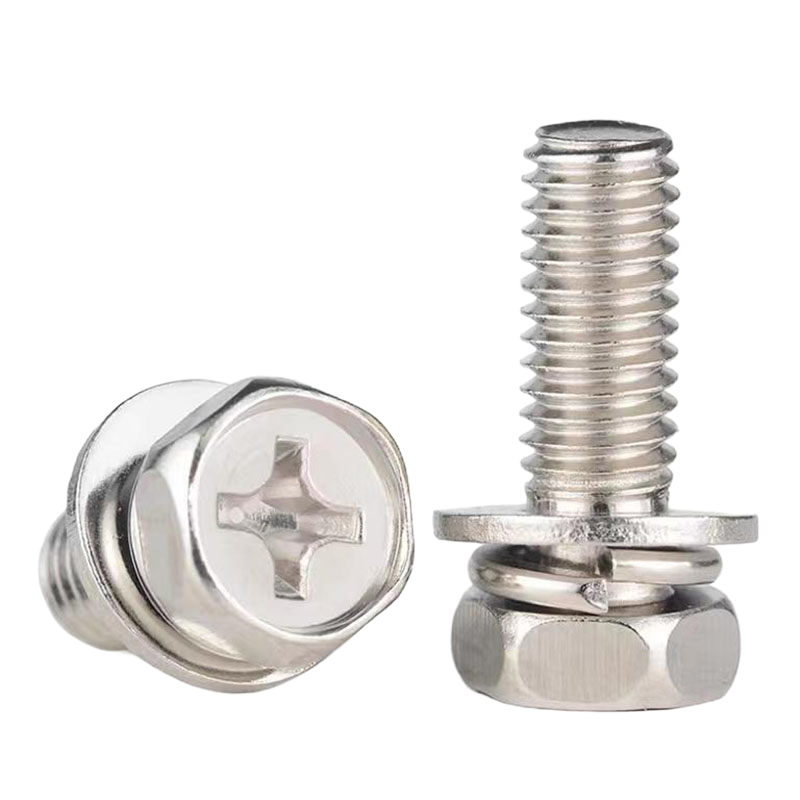 宏瑞泰 不锈钢组合十字槽凹穴六角螺栓 M6*40 100个/包