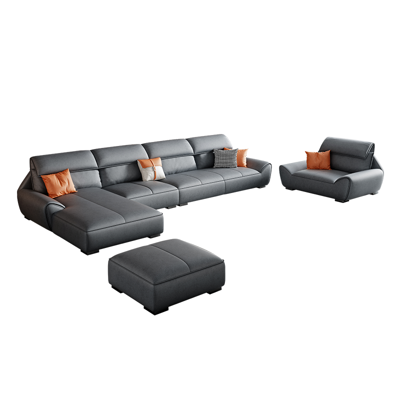 欧梵森 沙发 北欧极简科技布沙发客厅家具家居沙发组合现代简约大小户型意式轻奢免洗布艺双人贵妃转角沙发