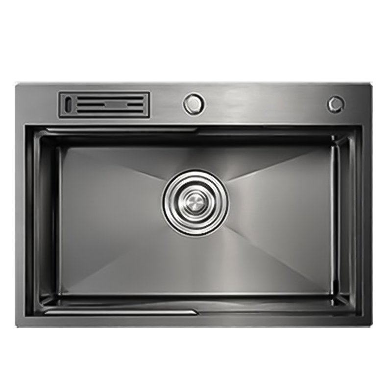 SEREN HOME赛恩卫浴阶梯水槽纳米洗菜盆带刀架304不锈钢纳米水槽洗菜池洗碗池