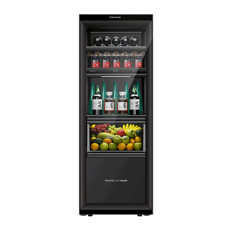 卡萨帝(Casarte)251升 冰吧酒柜 冷藏冰箱 趣味制冰 电子精控 杀菌保湿 LC-251WLCDFM1U1