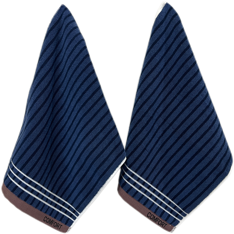 世纪金鹰 精梳棉高端条纹面巾 125g*1 条