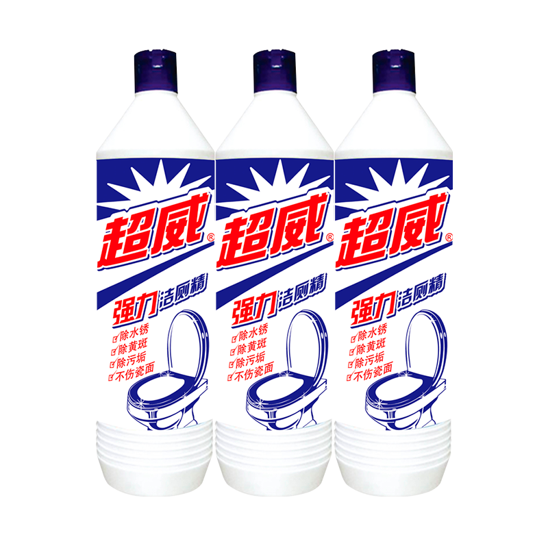 超威强力洁厕精500g*3瓶除斑除垢不伤瓷面
