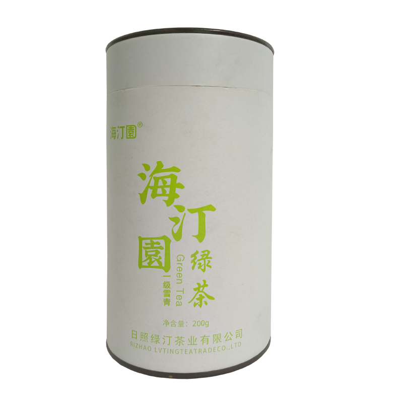 海汀園一级雪青绿茶200g 桶