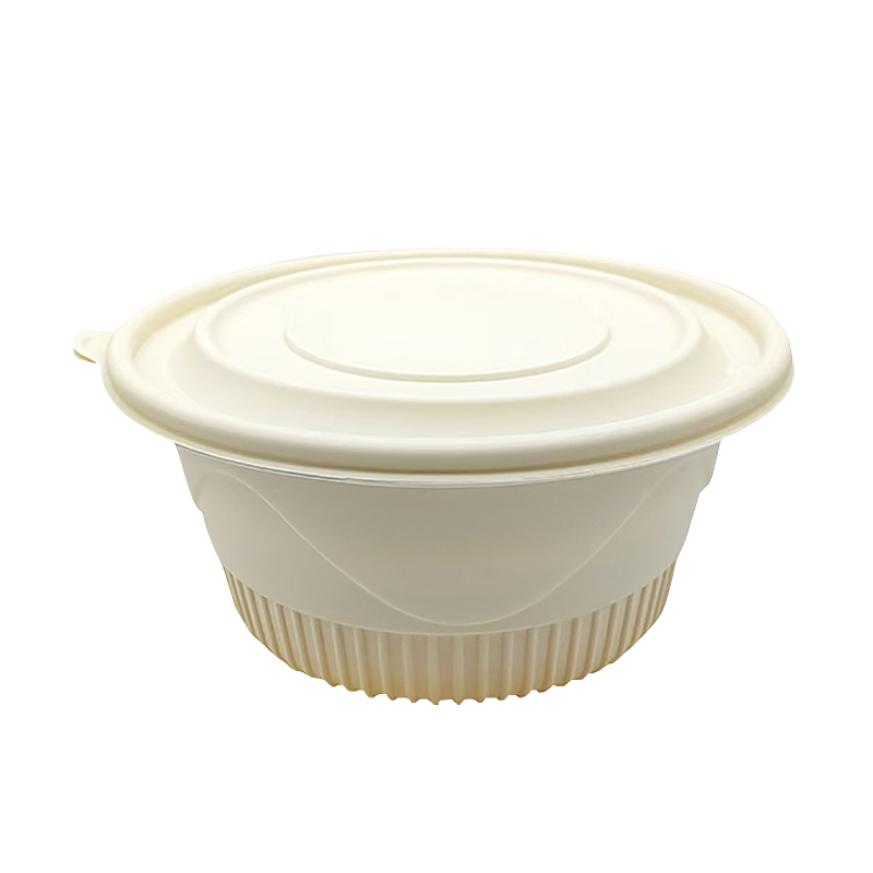 DERUIMAN一次性可降解圆餐盒1000ml饭盒外卖打包盒
