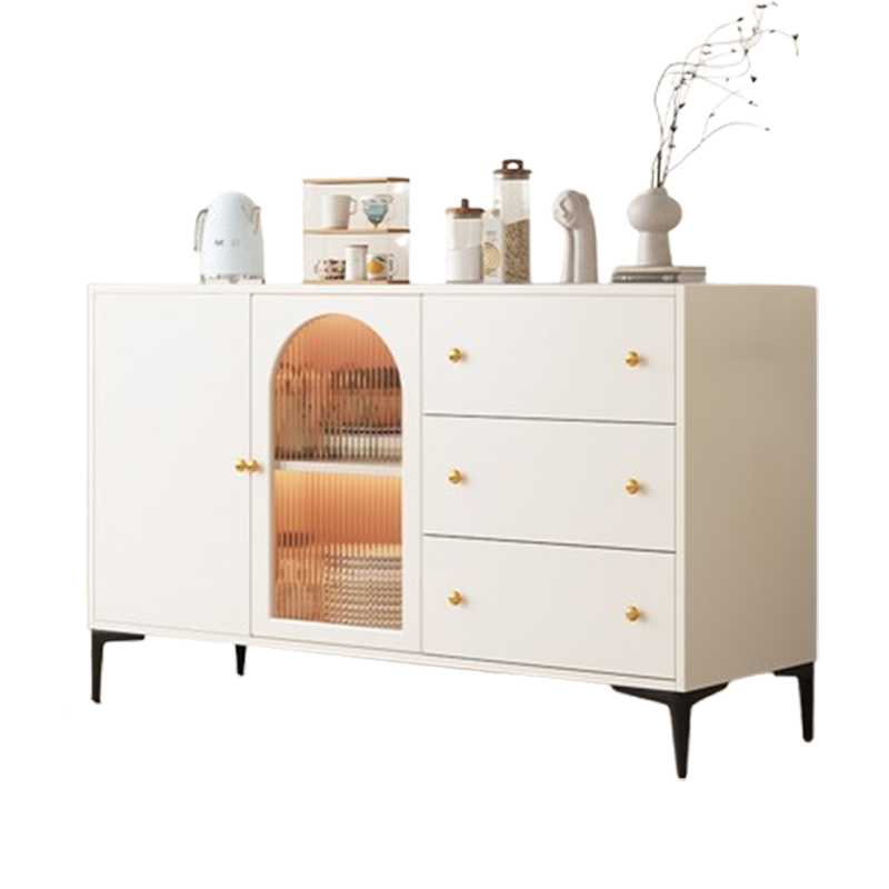 芊怡(QIANYI)餐边柜法式现代简约一体斗柜靠墙收纳储物柜轻奢厨房橱柜茶水柜子