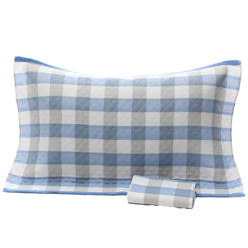 中盈惠彩 格子枕巾 HCZJ01 52*78cm 纯棉纱布 条