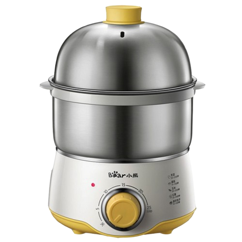 小熊(bear)蒸蛋器自动断电家用多功能小型双层定时不锈钢煮蛋器蒸鸡蛋羹_ZDQ-K12J2-双层60分钟定时方形大容量