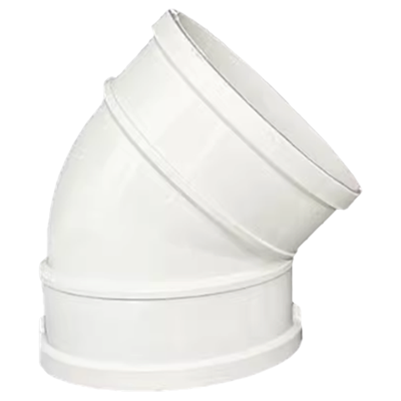 云型巨 PVC排水管弯头45° pvc排水管配件45°弯头 75mm 单位:个