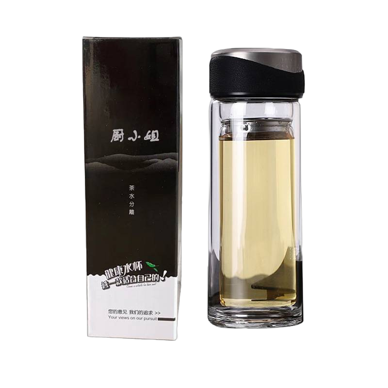 厨小姐新家园双层玻璃杯300ML/CXJ-SY074个