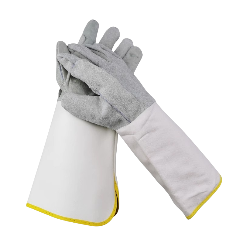吉迎尚品 电焊手套牛皮手套防烫手套 37cm 双