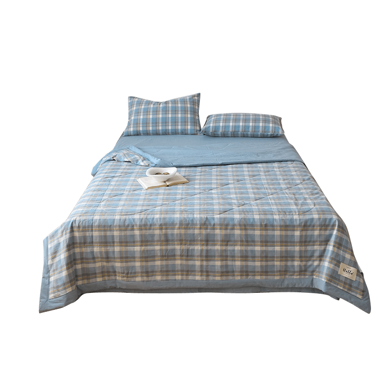 伊伊爱 色织水洗棉夏被