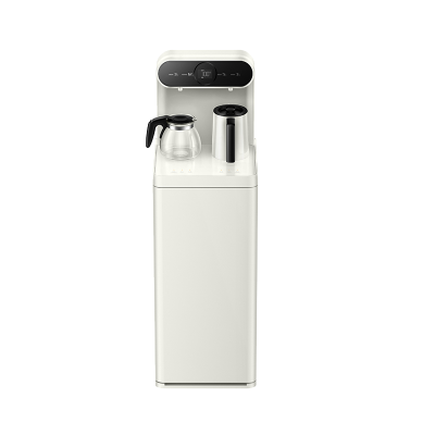 美的(Midea)茶吧机 饮水机家用 多功能高端客厅用 下置式小冰川白 YCR-2335[钢化玻璃面板]