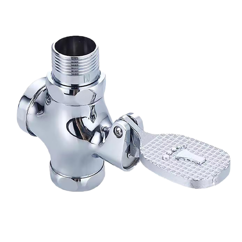 鸣扬一赫 脚踏大便冲洗阀 铜6分中体/明装 个