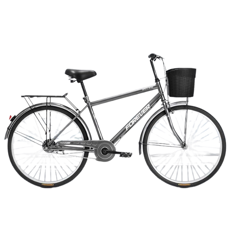 上海永久牌通勤自行车男女款成人普通家用上班代步实心胎老式单车