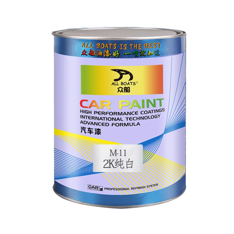 众船 2k汽车漆白色1L