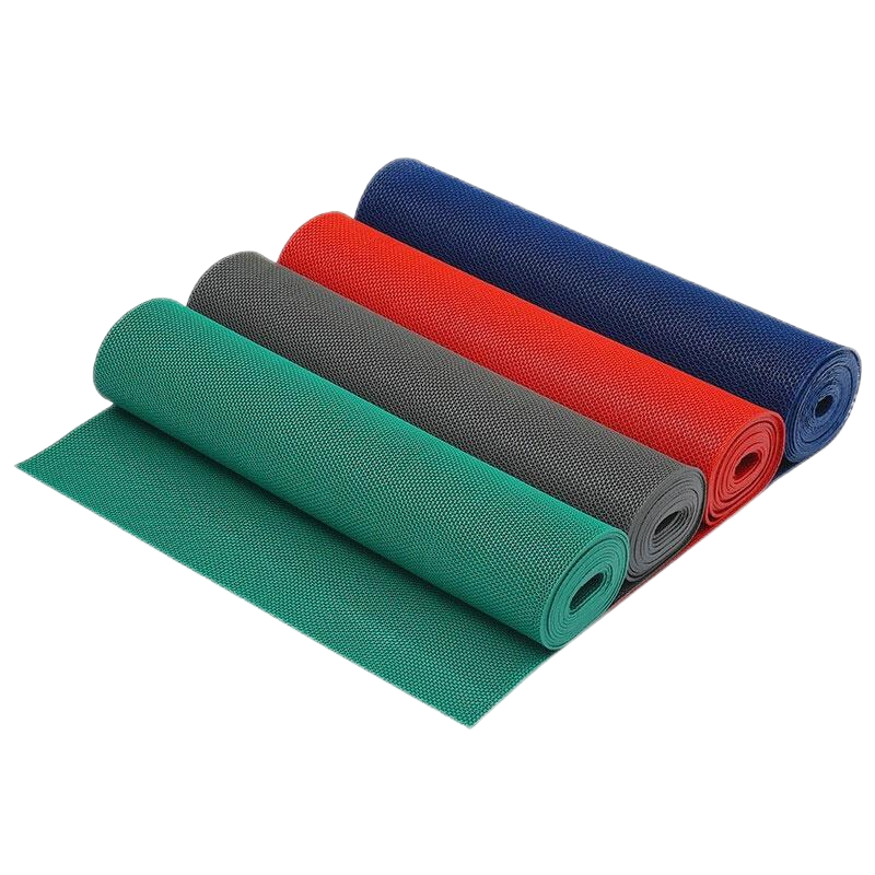 朗茨 PVC镂空防滑垫 塑料垫地垫 加密5mm 0.9米宽1米长 绿色 1米