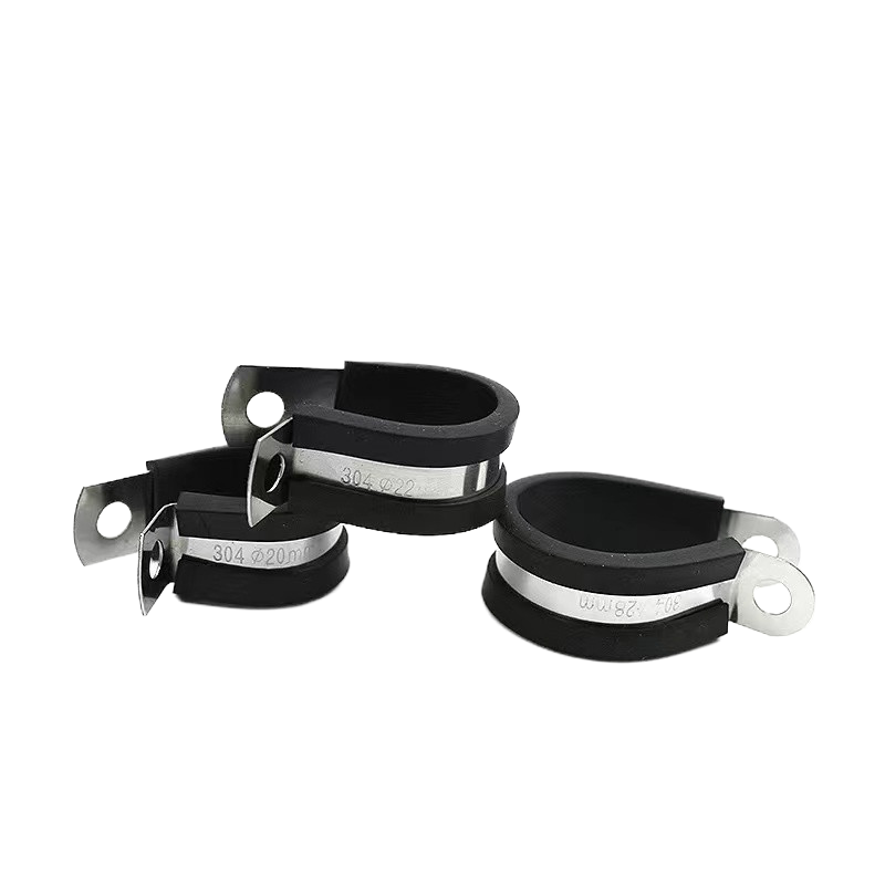 众慧创安 不锈钢连胶条喉箍,R型管夹电缆夹 直径16mm 个