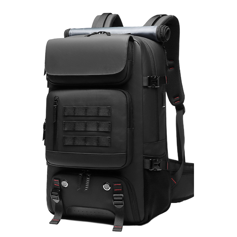 漫山 大容量多功能男士双肩包防盗背包17.3英寸电脑包户外独立鞋仓登山包 MS-1962A(个)