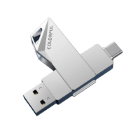 七彩虹(COLORFUL)战斧U盘 32G 64G 128G 笔记本电脑手机两用移动存储高速大容量USB3.2&Type