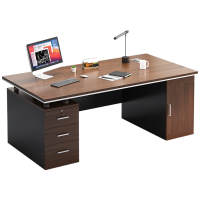 戴劲 办公桌1200*600*770mm 台式家用简约电脑桌椅组合办公室单人简易写字桌大班台 橡木色120*60*77[