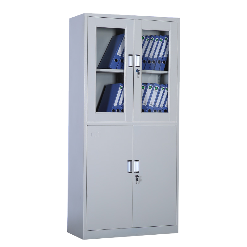 东业家具 钢制柜文件柜对开玻铁皮柜子DY-20G 850*390*1800 台