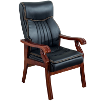 戴劲 班台椅电脑椅办公椅会议椅麻将椅棋牌椅高背老板椅 8672木脚