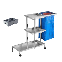 枢泽 不锈钢布草车 A款+收纳盒 个