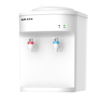 奥克斯(AUX)台式饮水机家用小型迷你办公室宿舍上置水桶_金色防尘玻璃门_冰温热