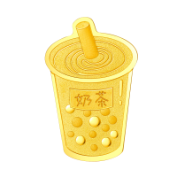 周大福藏金家半糖主义奶茶足金黄金金片(工费:0计价)EOF1480