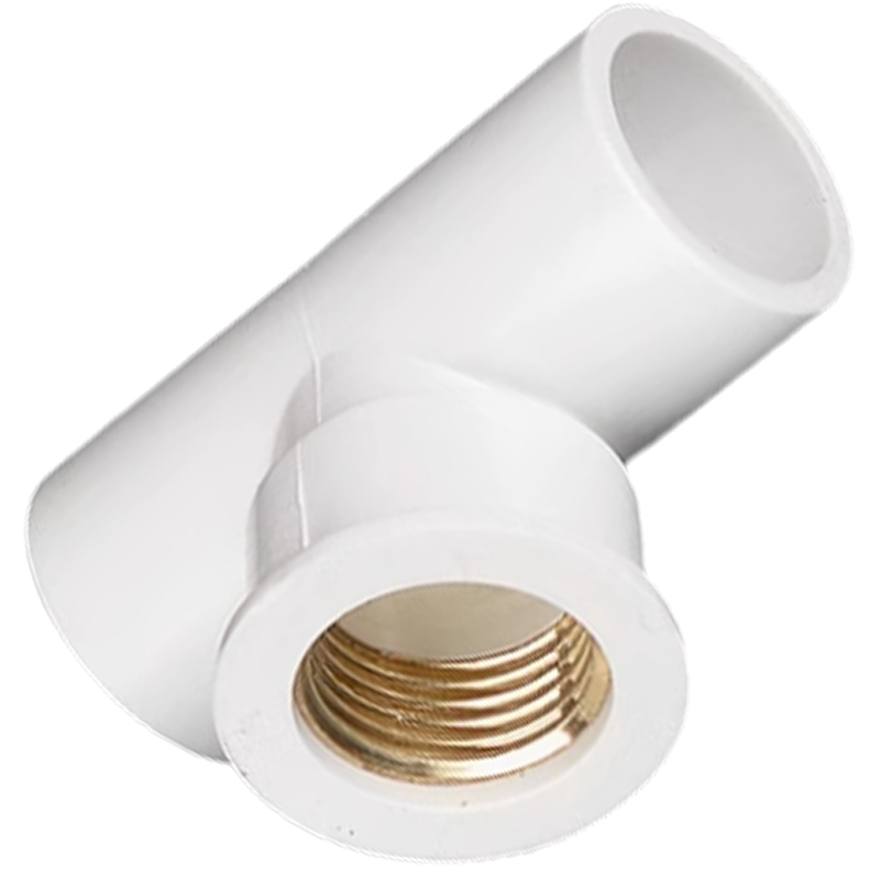 云型巨 PVC铜内丝三通 PVC给水管配件内丝三通丝扣 32mm*1寸螺纹 单位:个