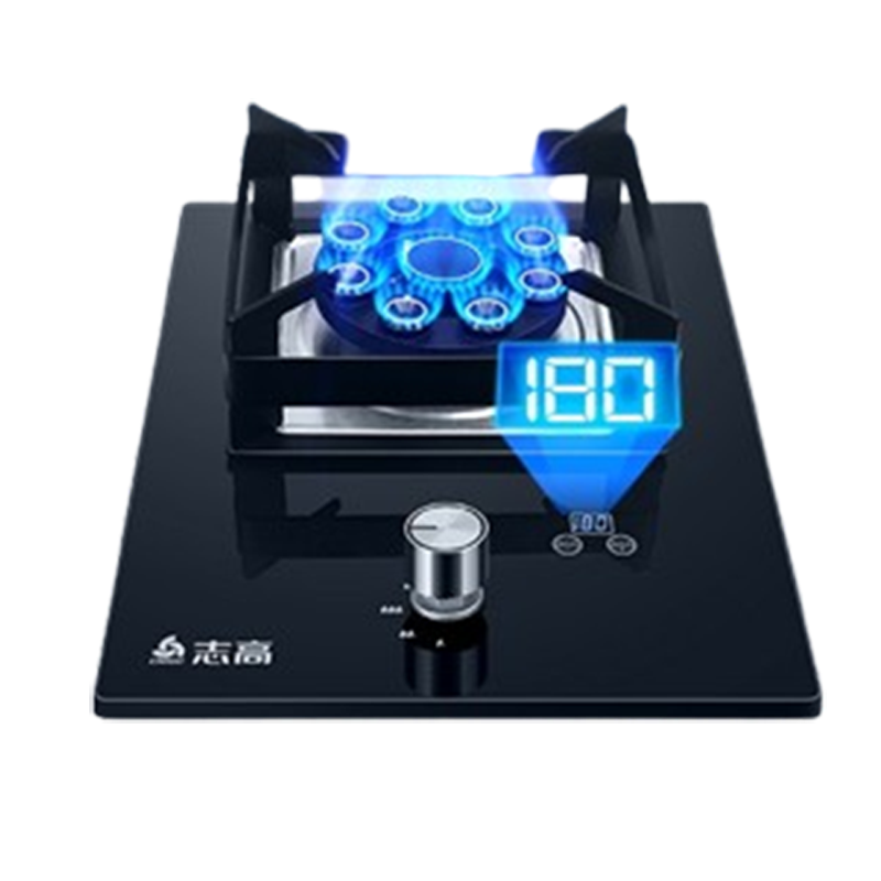 志高(CHIGO)煤气灶单灶家用液化气猛火炉嵌入式台式天然气燃气灶单眼炉具_标配款不锈钢铜火盖_天然气