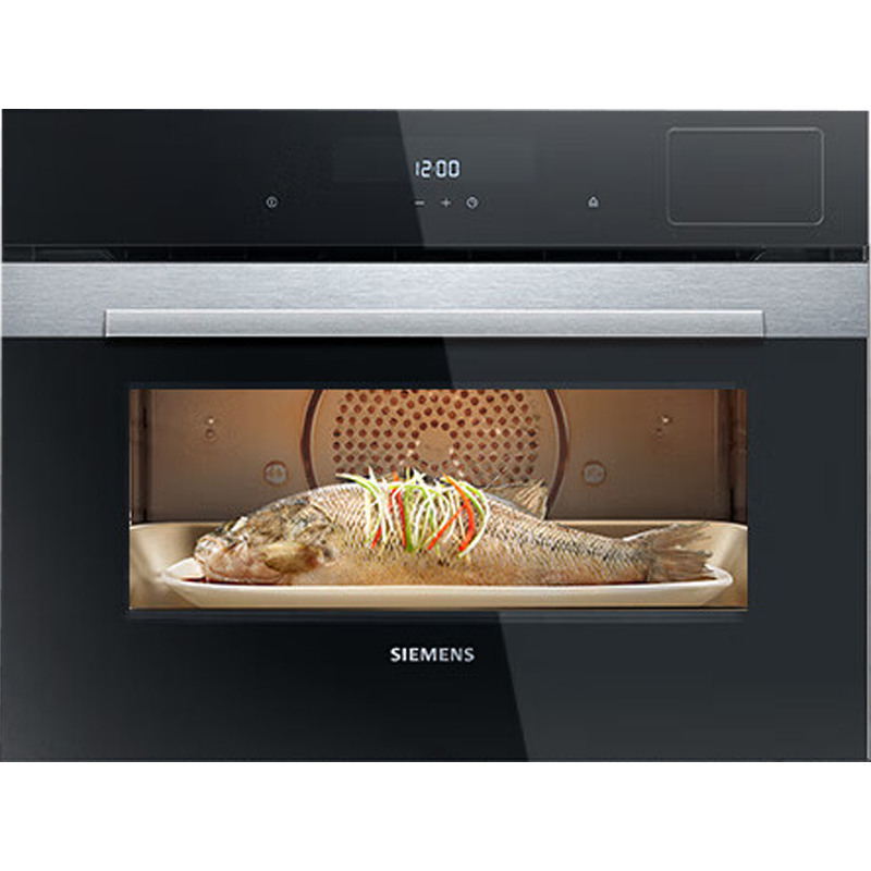 西门子(SIEMENS)嵌入式蒸烤箱一体机烤箱蒸箱 智能家用蒸烤一体机 45L 大容量CS389ABS0W高45.5CM