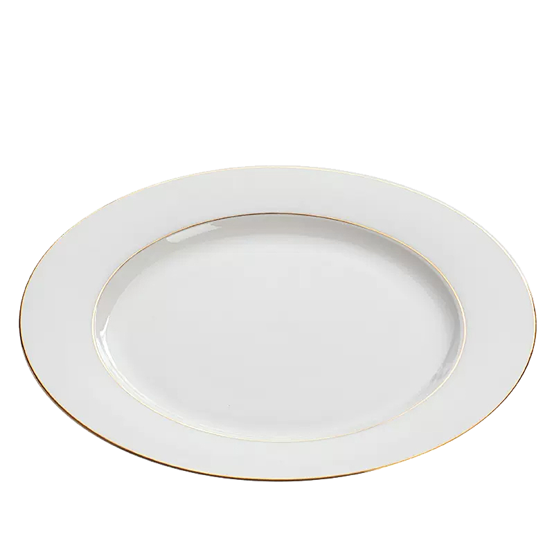 北国风光骨瓷盘碟镶金 TS-BC-10英寸平盘 个
