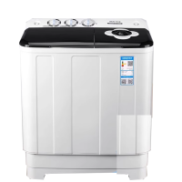 奥克斯(AUX)13公斤半自动双桶洗衣机家用宿舍双缸波轮小型租房老式商用_金色洗脱共19.5公斤带风干滤网玻璃可视窗