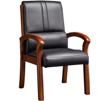 锦北 四脚椅办公椅舒适办公室椅棋牌会议椅皮老板椅 PU皮655