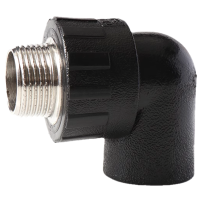 云型巨 PE外丝弯头 PE管配件饮用水自来水管硬管配件 25*4分(1/2) 单位:个