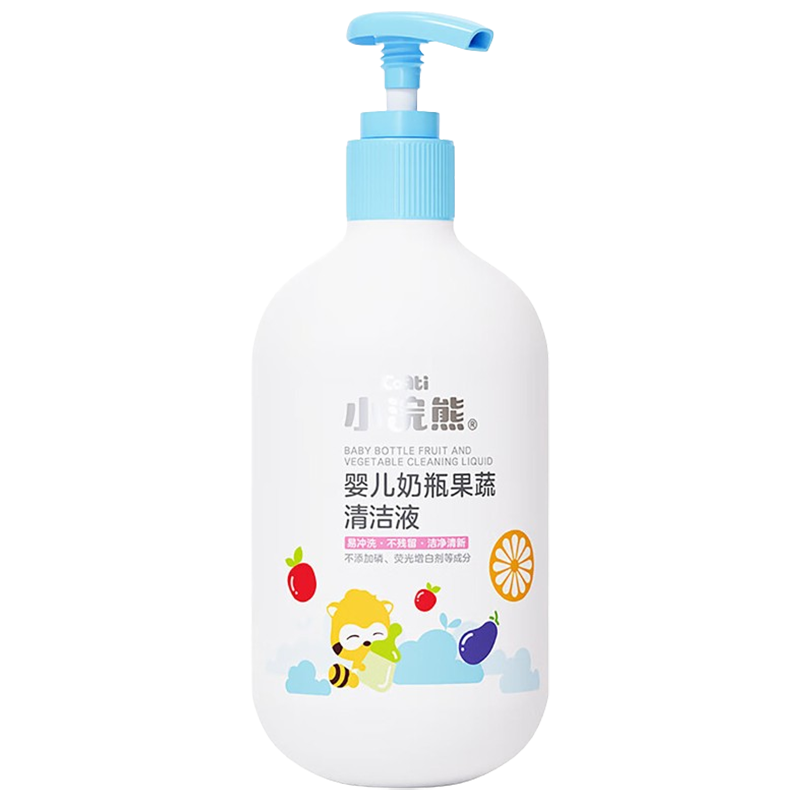 小浣熊清洁液婴儿奶瓶去污清洁植物原料果蔬清洗剂300ml*2瓶