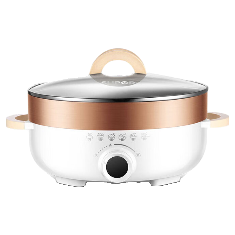 苏泊尔(SUPOR) 电火锅多功能锅5.5L多用途电蒸锅电煮锅火锅专用锅电炒锅涮蒸煮炒煎烤一体料理锅不粘锅JD30D07