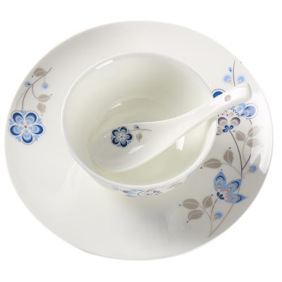 北国风光 骨瓷餐具兰孔雀花TS-0028 套