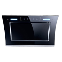 新飞油烟机双电机抽油烟机家用大吸力侧吸式厨房自动清洗吸油烟机_高配款75cm五键体感自动清洗手动开合上门安装